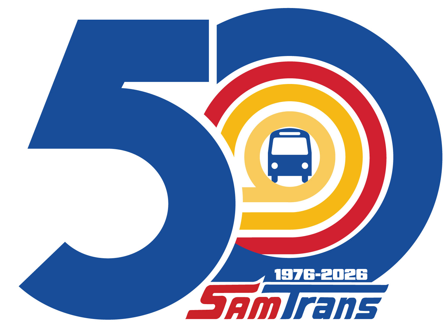 SamTrans 50th Anniversary Logo